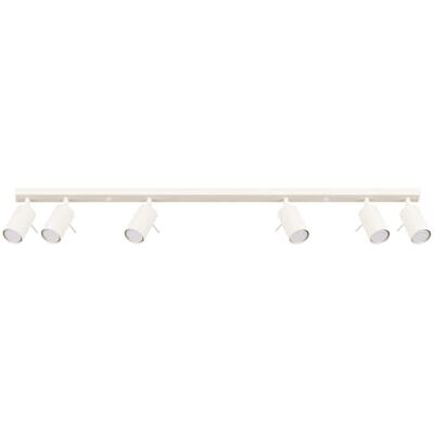 SOLLUX lighting Deckenlampe Deckenleuchte Deckenstrahler Einstellbar Stahl 6 Flammig 117 x 6 x 17 cm Beige Ring SOLLUX lighting Deckenlampe Deckenleuchte Deckenstrahler Einstellbar Stahl 6 Flammig 117 x 6 x 17 cm Beige Ring