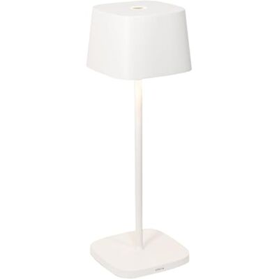 Zafferano , Ofelia Lampe, Kabellose, Wiederaufladbare Tischlampe mit Touch Control, Auch für den Außenbereich Geeignet, Dimmer, 2200-3000 K, Höhe 29 cm, Farbe Weiß Zafferano , Ofelia Lampe, Kabellose, Wiederaufladbare Tischlampe mit Touch Control, Auch für den Außenbereich Geeignet, Dimmer, 2200-3000 K, Höhe 29 cm, Farbe Weiß