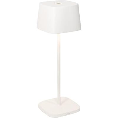Zafferano , Ofelia Lampe, Kabellose, Wiederaufladbare Tischlampe mit Touch Control, Auch für den Außenbereich Geeignet, Dimmer, 2200-3000 K, Höhe 29 cm, Farbe Weiß Zafferano , Ofelia Lampe, Kabellose, Wiederaufladbare Tischlampe mit Touch Control, Auch für den Außenbereich Geeignet, Dimmer, 2200-3000 K, Höhe 29 cm, Farbe Weiß
