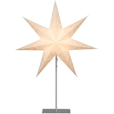 Star Trading Sensy Weihnachtsstern 78 cm Beleuchteter Papierstern E14 Siebenzackiger Stern mit Perforierung auf Metallfuß 52 cm Durchmesser 1,8 m Kabel mit Schalter Adventsbeleuchtung Star Trading Sensy Weihnachtsstern 78 cm Beleuchteter Papierstern E14 Siebenzackiger Stern mit Perforierung auf Metallfuß 52 cm Durchmesser 1,8 m Kabel mit Schalter Adventsbeleuchtung