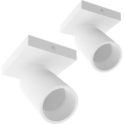 SSC-LUXon NUVIO Deckenstrahler 2er Set weiß rund schwenkbar GU10 ohne Lampe Zwei schwenkbare Spots weiß Kopf drehbar, für Küche, Schlafzimmer & Flur, für GU10 austauschbar, direkt an 230V SSC-LUXon NUVIO Deckenstrahler 2er Set weiß rund schwenkbar GU10 ohne Lampe Zwei schwenkbare Spots weiß Kopf drehbar, für Küche, Schlafzimmer & Flur, für GU10 austauschbar, direkt an 230V