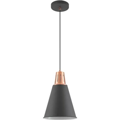 GTV Pendelleuchte GIANNI Hängeleuchte Deckenlampe E27 schwarz gold Kupfer Lampenschirm 22 cm höhenverstellbar Esszimmer Wohnzimmer Küche Beleuchtung modern GTV Pendelleuchte GIANNI Hängeleuchte Deckenlampe E27 schwarz gold Kupfer Lampenschirm 22 cm höhenverstellbar Esszimmer Wohnzimmer Küche Beleuchtung modern