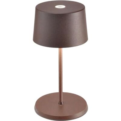 Zafferano , Olivia Mini Lampe, Tragbare und Wiederaufladbare Tischlampe mit Touch Control, Geeignet für Wohnzimmer und Außenbereich, Dimmer, 2200-3000 K, Höhe 22 cm, Farbe Corten Zafferano , Olivia Mini Lampe, Tragbare und Wiederaufladbare Tischlampe mit Touch Control, Geeignet für Wohnzimmer und Außenbereich, Dimmer, 2200-3000 K, Höhe 22 cm, Farbe Corten