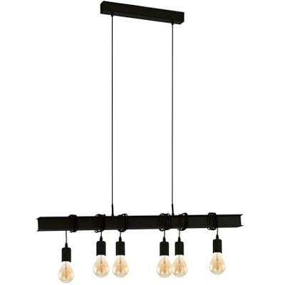 EGLO Hängelampe Townshend,6-flammige Vintage Pendelleuchte über Esstisch EGLO Hängelampe Townshend,6-flammige Vintage Pendelleuchte über Esstisch