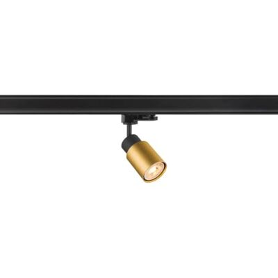 SLV PURI 2.0 TUBE, Schienenstrahler, für 3 Phasen Schienensystem, Schwarz-Gold SLV PURI 2.0 TUBE, Schienenstrahler, für 3 Phasen Schienensystem, Schwarz-Gold