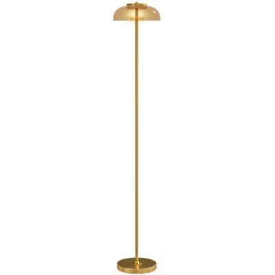 HOMCOM LED Stehlampe für Wohnzimmer, Standleuchte, Warmes 3000K, Messing Stehleuchte mit Fußschalter, Standleuchte für Schlafzimmer und Wohnzimmer, Glühbirne Nicht Enthalten HOMCOM LED Stehlampe für Wohnzimmer, Standleuchte, Warmes 3000K, Messing Stehleuchte mit Fußschalter, Standleuchte für Schlafzimmer und Wohnzimmer, Glühbirne Nicht Enthalten