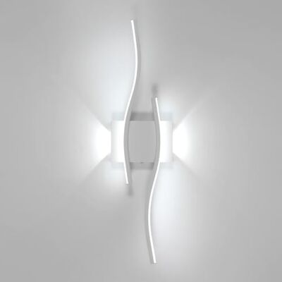 Comely LED Wandlampe Innen, 20W 2250LM Weiß Aluminum Modern Wandleuchte, Kreative Lange Welle Lineare Wandlicht für Wohnzimmer Schlafzimmer Flur Treppen, Kaltweiß 6500K Comely LED Wandlampe Innen, 20W 2250LM Weiß Aluminum Modern Wandleuchte, Kreative Lange Welle Lineare Wandlicht für Wohnzimmer Schlafzimmer Flur Treppen, Kaltweiß 6500K