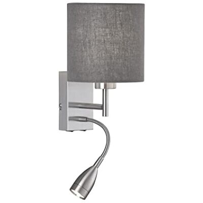 Fischer & Honsel Wandleuchte, Dreamer 1x E27 max. 40,0 Watt, 1x LED 4,0 Watt, nickelfarben Fischer & Honsel Wandleuchte, Dreamer 1x E27 max. 40,0 Watt, 1x LED 4,0 Watt, nickelfarben