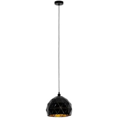 EGLO Hängeleuchte Roccaforte, 1 flammige Pendelleuchte, Hängelampe aus Metall in Schwarz und Gold, E27 Fassung, Ø 30 cm EGLO Hängeleuchte Roccaforte, 1 flammige Pendelleuchte, Hängelampe aus Metall in Schwarz und Gold, E27 Fassung, Ø 30 cm