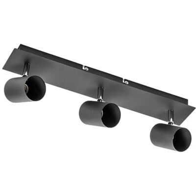 GTV Deckenleuchte VENETO moderne Beleuchtung für Büros, Wohnungen und Räume Deckenlampen Deckenleuchten 3 x GU10 Rund Schwarz GTV Deckenleuchte VENETO moderne Beleuchtung für Büros, Wohnungen und Räume Deckenlampen Deckenleuchten 3 x GU10 Rund Schwarz