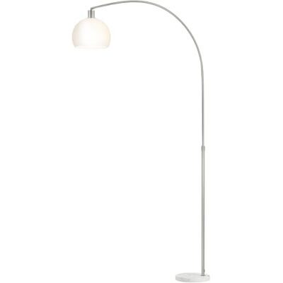 HOMCOM Stehlampe Bogenlampe im Bogen Design mit E27 Fassung, Weiß Stehleuchte mit Lampenschirm, Fußschalter, Marmorsockel, für Schlafzimmer Büro, exkl. Glühbirne HOMCOM Stehlampe Bogenlampe im Bogen Design mit E27 Fassung, Weiß Stehleuchte mit Lampenschirm, Fußschalter, Marmorsockel, für Schlafzimmer Büro, exkl. Glühbirne