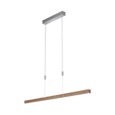Fischer & Honsel Pendelleuchte Straßburg Nickelfarben Matt, Eiche Natur Höhenverstellbar Stufenlos Dimmbar Farbtemperatureinstellung 1x LED 24W, 2700/3350/4000K, 2400lm EEG: F 60283 Fischer & Honsel Pendelleuchte Straßburg Nickelfarben Matt, Eiche Natur Höhenverstellbar Stufenlos Dimmbar Farbtemperatureinstellung 1x LED 24W, 2700/3350/4000K, 2400lm EEG: F 60283