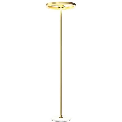 HOMCOM Stehlampe Dimmbar Stehleuchte mit 3 Lichtfarben Fußschalter Gold HOMCOM Stehlampe Dimmbar Stehleuchte mit 3 Lichtfarben Fußschalter Gold