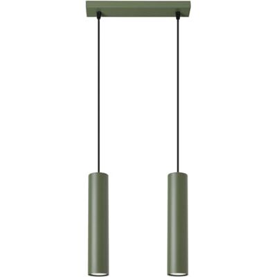 SOLLUX lighting Hängelampe Pendelleuchte Hängeleuchte Deckenlampe Lampe Decke Stahl 2 Flammig 30 x 6 x 105 cm Olivgrün Lagos SOLLUX lighting Hängelampe Pendelleuchte Hängeleuchte Deckenlampe Lampe Decke Stahl 2 Flammig 30 x 6 x 105 cm Olivgrün Lagos