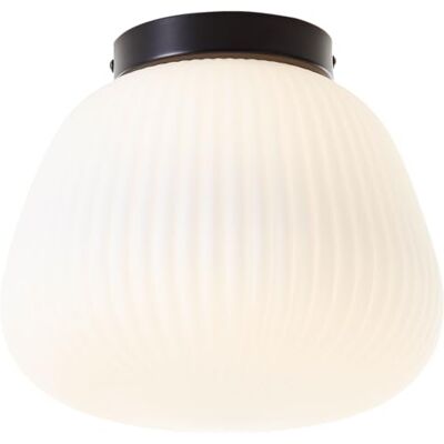 Lightbox Retro Deckenlampe mit Opalglas Lampen-Schirm Ø 25 cm Deckenlampe mit Opalglas Lampen-Schirm Ø 25 cm dekorative Deckenleuchte E27 Fassung Wohnzimmer-Lampe aus Metall / Lightbox Retro Deckenlampe mit Opalglas Lampen-Schirm Ø 25 cm Deckenlampe mit Opalglas Lampen-Schirm Ø 25 cm dekorative Deckenleuchte E27 Fassung Wohnzimmer-Lampe aus Metall /