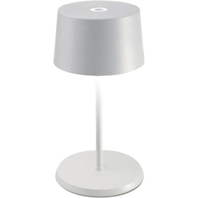 Zafferano , Olivia Mini Lampe, Tragbare und Wiederaufladbare Tischlampe mit Touch Control, Geeignet für Wohnzimmer und Außenbereich, Dimmer, 2200-3000 K, Höhe 22 cm, Farbe Weiß Zafferano , Olivia Mini Lampe, Tragbare und Wiederaufladbare Tischlampe mit Touch Control, Geeignet für Wohnzimmer und Außenbereich, Dimmer, 2200-3000 K, Höhe 22 cm, Farbe Weiß
