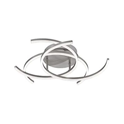 Fischer & Honsel Deckenleuchte, Visby nickelfarben matt D: 68,00 cm Ausladung: 13,00 cm mit Fernbedienung stufenlos dimmbar CCT 3x LED 11,0W 2700-6500 K 4100 lm EEG: F 20942 Fischer & Honsel Deckenleuchte, Visby nickelfarben matt D: 68,00 cm Ausladung: 13,00 cm mit Fernbedienung stufenlos dimmbar CCT 3x LED 11,0W 2700-6500 K 4100 lm EEG: F 20942