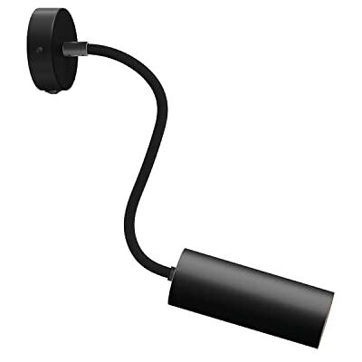 Creative Fermaluce Flex 30 Leuchte mit Mini Baldachin mit Schalter und Strahler mit Tub-E14 Lampenschirm Mit Glühbirne, Schwarz Creative Fermaluce Flex 30 Leuchte mit Mini Baldachin mit Schalter und Strahler mit Tub-E14 Lampenschirm Mit Glühbirne, Schwarz
