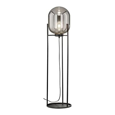 Fischer & Honsel Kleine Stehlampe REGI Tripod mit Rauchglas Bodenleuchte innen 110cm Fischer & Honsel Kleine Stehlampe REGI Tripod mit Rauchglas Bodenleuchte innen 110cm