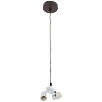 VoltShine Hängelampe, 3 E27-Sockel, Braun, Maße 10 x 10 cm VoltShine Hängelampe, 3 E27-Sockel, Braun, Maße 10 x 10 cm