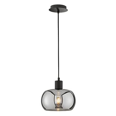 Fischer & Honsel Pendelleuchte, Glas, sandschwarz, 22 cm, 60858, Ø 22 cm Fischer & Honsel Pendelleuchte, Glas, sandschwarz, 22 cm, 60858, Ø 22 cm