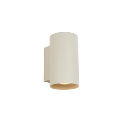 Qazqa Modern Up and Down Wandleuchte, Wandlampe Sandy Beige, Rund, max. 10W, Geeignet für LED, 2-flammig, 10cm, Ideal als Flur und Wohnzimmerlampe Qazqa Modern Up and Down Wandleuchte, Wandlampe Sandy Beige, Rund, max. 10W, Geeignet für LED, 2-flammig, 10cm, Ideal als Flur und Wohnzimmerlampe