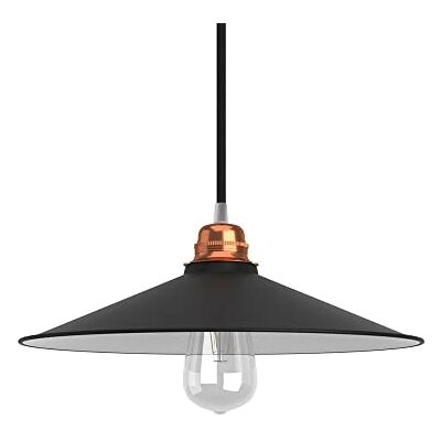Creative Lampenschirm Swing aus lackiertem Metall mit E27 Anschluss Weiß Schwarz Creative Lampenschirm Swing aus lackiertem Metall mit E27 Anschluss Weiß Schwarz