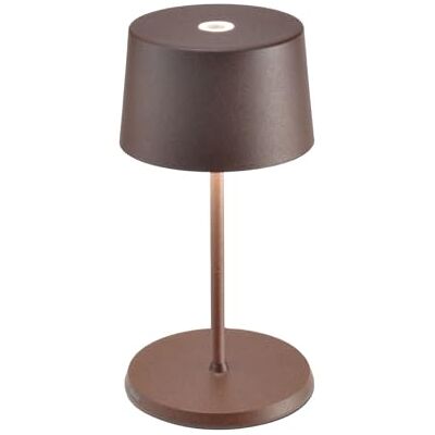 Zafferano , Olivia Mini Lampe, Tragbare und Wiederaufladbare Tischlampe mit Touch Control, Geeignet für Wohnzimmer und Außenbereich, Dimmer, 2200-3000 K, Höhe 22 cm, Farbe Corten Zafferano , Olivia Mini Lampe, Tragbare und Wiederaufladbare Tischlampe mit Touch Control, Geeignet für Wohnzimmer und Außenbereich, Dimmer, 2200-3000 K, Höhe 22 cm, Farbe Corten