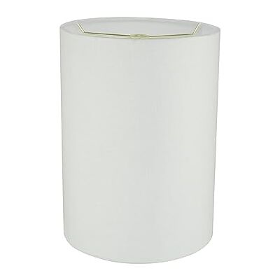 Creative 31261 8" Wide (8" x 8" x 11") Transitional Drum Cylinder Shaped Spider Construction Lamp Shade, White Creative 31261 8" Wide (8" x 8" x 11") Transitional Drum Cylinder Shaped Spider Construction Lamp Shade, White