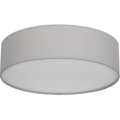 REV Deckenlampe LED 40cm, Stoff-Lampenschirm im Vintage Look, grau Stilvoller Leinenstoffschirm inklusive zwei E27 Fassungen ideal für Schlaf- & Wohnzimmer REV Deckenlampe LED 40cm, Stoff-Lampenschirm im Vintage Look, grau Stilvoller Leinenstoffschirm inklusive zwei E27 Fassungen ideal für Schlaf- & Wohnzimmer