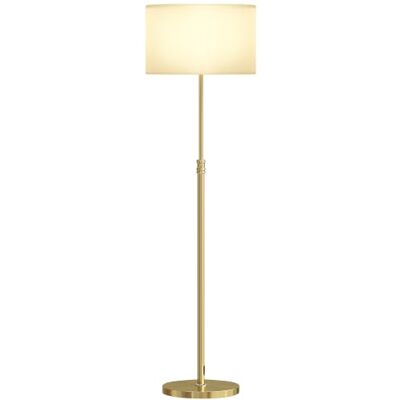 HOMCOM Stehlampe Dimmbar mit Leinenschirm E27 Höhenverstellbar Gold Stehleuchte mit Timer, Szenenmodis, 3 Farbtemperaturen, Fußschalter, 2,4G Fernbedienung, Standleuchte für Schlafzimmer HOMCOM Stehlampe Dimmbar mit Leinenschirm E27 Höhenverstellbar Gold Stehleuchte mit Timer, Szenenmodis, 3 Farbtemperaturen, Fußschalter, 2,4G Fernbedienung, Standleuchte für Schlafzimmer
