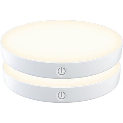 Lunartec dimmbares Nachtlicht: 2er-Set dimmbare Akku-Lichter mit Touch, 3000 K, 1.000 mAh, Magnet (Nachtlicht mit Magnetbefestigung, mit Akkus, Deckenleuchte) Lunartec dimmbares Nachtlicht: 2er-Set dimmbare Akku-Lichter mit Touch, 3000 K, 1.000 mAh, Magnet (Nachtlicht mit Magnetbefestigung, mit Akkus, Deckenleuchte)