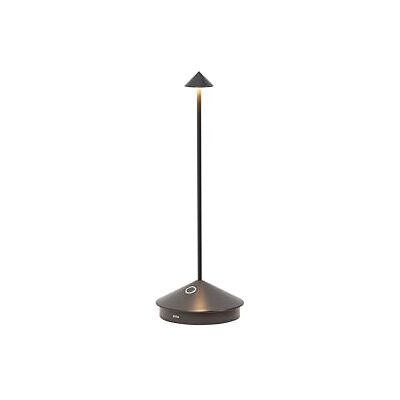 Zafferano , Pina Lampe, Wiederaufladbare und Kabellose Tischlampe mit Touch Control, Geeignet für den Innen- und Außenbereich, Dimmer, 2200-3000 K, Höhe 29 cm, Farbe Titan Zafferano , Pina Lampe, Wiederaufladbare und Kabellose Tischlampe mit Touch Control, Geeignet für den Innen- und Außenbereich, Dimmer, 2200-3000 K, Höhe 29 cm, Farbe Titan
