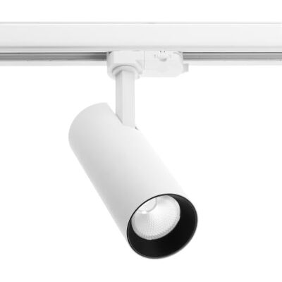 GTV LED Schienenstrahler T-LINE für 3-Phasen Stromschiene, 20W 1800lm, schwenkbarer Strahler mit 38 Abstrahlwinkel, 4000K Neutralweiß, Akzentbeleuchtung, Weiß GTV LED Schienenstrahler T-LINE für 3-Phasen Stromschiene, 20W 1800lm, schwenkbarer Strahler mit 38 Abstrahlwinkel, 4000K Neutralweiß, Akzentbeleuchtung, Weiß