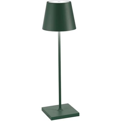 Zafferano , Poldina Pro Lampe, Kabellose, Wiederaufladbare Tischlampe mit Touch Control, Auch für den Außenbereich Geeignet, Dimmer, 2200-3000 K, Höhe 38 cm, Farbe Dunkelgrün Zafferano , Poldina Pro Lampe, Kabellose, Wiederaufladbare Tischlampe mit Touch Control, Auch für den Außenbereich Geeignet, Dimmer, 2200-3000 K, Höhe 38 cm, Farbe Dunkelgrün