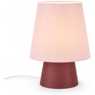 Relaxdays Tischlampe, Leinen, HxD: 36 x 28 cm, Stofflampe, rosa/mauve E27, Tischleuchte mit Kabel, Wohnzimmer, Schlafzimmer Relaxdays Tischlampe, Leinen, HxD: 36 x 28 cm, Stofflampe, rosa/mauve E27, Tischleuchte mit Kabel, Wohnzimmer, Schlafzimmer