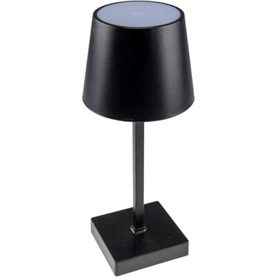 ChiliTec Akku Tischleuchte 26cm LED Dimmbar, Schwarz Warmweißes Licht, USB-C aufladbar, Touch Schalter, Kabellos ChiliTec Akku Tischleuchte 26cm LED Dimmbar, Schwarz Warmweißes Licht, USB-C aufladbar, Touch Schalter, Kabellos