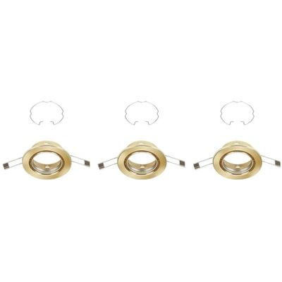 BRILONER - 3er-Satz Einbauleuchte - Ø8,6 cm - Gold - Recessed light BRILONER - 3er-Satz Einbauleuchte - Ø8,6 cm - Gold - Recessed light