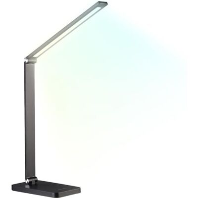 Lunartec Schreibtischlampe USB: Aluminium-Schreibtischleuchte, CCT, 660 Lumen, USB, schwarz (Moderne Schreibtischlampe, für Homeoffice, Lampe) Lunartec Schreibtischlampe USB: Aluminium-Schreibtischleuchte, CCT, 660 Lumen, USB, schwarz (Moderne Schreibtischlampe, für Homeoffice, Lampe)