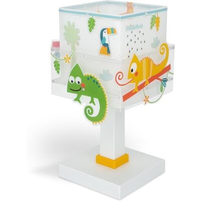 Dalber Kinder Tischlampe Nachttischlampe Nachtlicht Happy Jungle Dschungel Chamäleon, 63311N, G4-4W LED Glühbirne enthalten Dalber Kinder Tischlampe Nachttischlampe Nachtlicht Happy Jungle Dschungel Chamäleon, 63311N, G4-4W LED Glühbirne enthalten