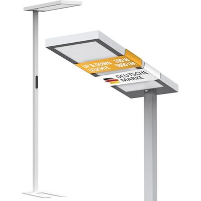 Northpoint LED Stehlampe 100W Büro-Standleuchte mit Bewegungsmelder & Touchsteuerung – 5800 Lumen, 4000K Tageslichtweiß, dimmbar, Favoritenmodus, Timer Büro- & Wohnzimmerlampe (weiß) Northpoint LED Stehlampe 100W Büro-Standleuchte mit Bewegungsmelder & Touchsteuerung – 5800 Lumen, 4000K Tageslichtweiß, dimmbar, Favoritenmodus, Timer Büro- & Wohnzimmerlampe (weiß)