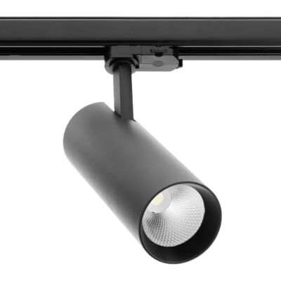 GTV LED Schienenstrahler T-LINE, 12W Spot für 3-Phasen Stromschiene, 1100lm, 4000K Neutralweiß, 38 Abstrahlwinkel, verstellbarer Deckenstrahler für Laden Galerie, Schwarz GTV LED Schienenstrahler T-LINE, 12W Spot für 3-Phasen Stromschiene, 1100lm, 4000K Neutralweiß, 38 Abstrahlwinkel, verstellbarer Deckenstrahler für Laden Galerie, Schwarz