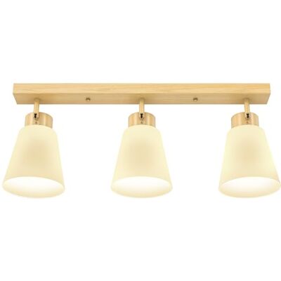 HOMCOM Deckenleuchte LED 40W 3-flammige Deckenlampe mit Doppelmontage 90° Verstellbare Köpfe, 3 E27-Fassungen, Wohnzimmerlampe, Küchenlampe, Deckenbeleuchtung HOMCOM Deckenleuchte LED 40W 3-flammige Deckenlampe mit Doppelmontage 90° Verstellbare Köpfe, 3 E27-Fassungen, Wohnzimmerlampe, Küchenlampe, Deckenbeleuchtung
