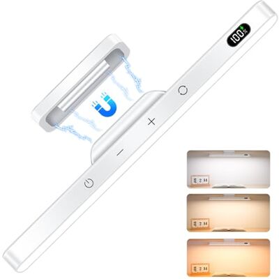 Ferswe 5W Unterbauleuchte Küche LED, 2500mAh Touch Dimmbar Schrankbeleuchtung mit Batterieanzeige, USB Aufladbar LED Lichtleiste, Magnetische Küchenlicht für Schlafzimmer, Schreibtische, Spiegel, Wand Ferswe 5W Unterbauleuchte Küche LED, 2500mAh Touch Dimmbar Schrankbeleuchtung mit Batterieanzeige, USB Aufladbar LED Lichtleiste, Magnetische Küchenlicht für Schlafzimmer, Schreibtische, Spiegel, Wand