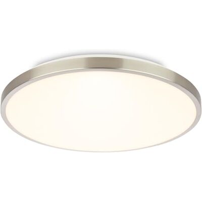 BRILONER LED Deckenlampe mit Dekorblende, warmweiße Lichtfarbe, 17,5W, 2400lm, LED Lampe, Deckenleuchte, Wohnzimmerlampe, Küchenlampe, Deckenbeleuchtung, Flurlampe, 33 x 6 cm (DxH), Nickel-matt BRILONER LED Deckenlampe mit Dekorblende, warmweiße Lichtfarbe, 17,5W, 2400lm, LED Lampe, Deckenleuchte, Wohnzimmerlampe, Küchenlampe, Deckenbeleuchtung, Flurlampe, 33 x 6 cm (DxH), Nickel-matt