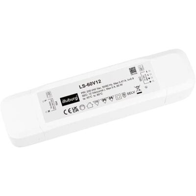 Eaglerise HuaTec LED-Transformator, konstante Spannung, für LED-Streifen, Netzteil, LED-Treiber (12 V, 60 W) Eaglerise HuaTec LED-Transformator, konstante Spannung, für LED-Streifen, Netzteil, LED-Treiber (12 V, 60 W)