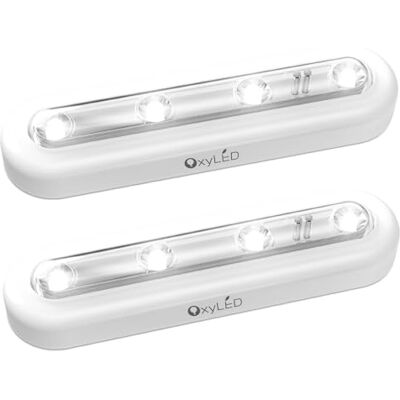 OxyLED Led Lampe Batteriebetrieben, Led Schrankbeleuchtung 2 Pack Schranklicht mit Batterie 140 ° Gedreht Werden Lampe Led Leuchte mit Batterie Led Licht OxyLED Led Lampe Batteriebetrieben, Led Schrankbeleuchtung 2 Pack Schranklicht mit Batterie 140 ° Gedreht Werden Lampe Led Leuchte mit Batterie Led Licht