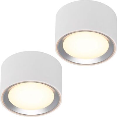 Nordlux FALLON LED Aufbaustrahler im 2er-Set – Dimmbar (3-Stufen Moodmaker™), 2700K Warmweiß, 500 Lumen, Schwenkbar, Weiß/Stahl – Ideal für Decke & Wand, energiesparend Nordlux FALLON LED Aufbaustrahler im 2er-Set – Dimmbar (3-Stufen Moodmaker™), 2700K Warmweiß, 500 Lumen, Schwenkbar, Weiß/Stahl – Ideal für Decke & Wand, energiesparend