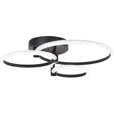 Brilliant LED Deckenlampe im modernen Design schwarz matt/transparente Deckenleuchte rund dimmbar mit Fernbedienung und inklusive CCT (30007000 Kelvin) & 4700 Lumen moderne Wohnzimmerlampe Brilliant LED Deckenlampe im modernen Design schwarz matt/transparente Deckenleuchte rund dimmbar mit Fernbedienung und inklusive CCT (30007000 Kelvin) & 4700 Lumen moderne Wohnzimmerlampe