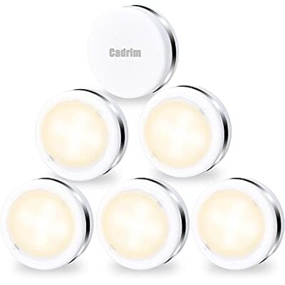 Cadrim RGB Schrankleuchten mit 2 Fernbedienung,LED Schrankbeleuchtung Nachtlicht Schranklicht 13 Farben RGB Schrank Lichter,Batteriebetriebene Schrankleuchten Beleuchtung Dimmbar (weiß 6) Cadrim RGB Schrankleuchten mit 2 Fernbedienung,LED Schrankbeleuchtung Nachtlicht Schranklicht 13 Farben RGB Schrank Lichter,Batteriebetriebene Schrankleuchten Beleuchtung Dimmbar (weiß 6)